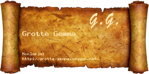 Grotte Gemma névjegykártya